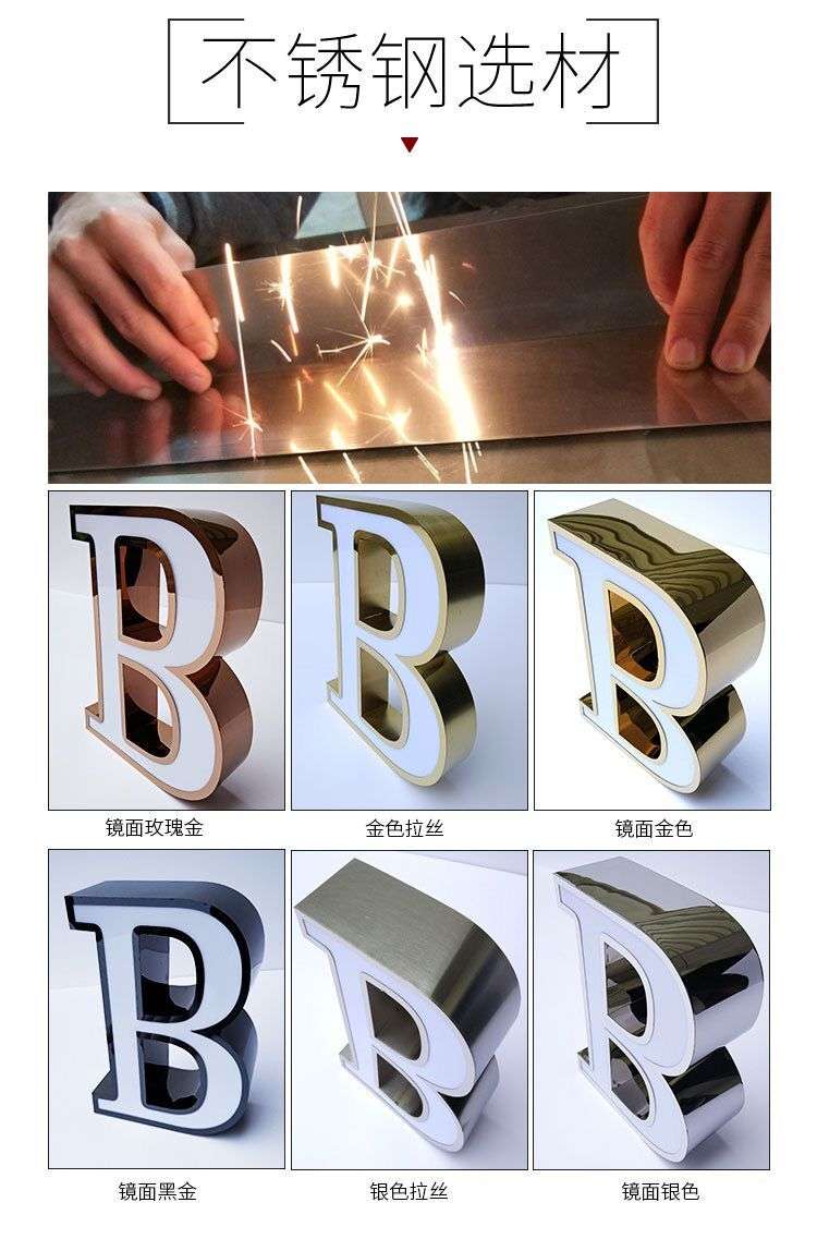 不锈钢包边字
